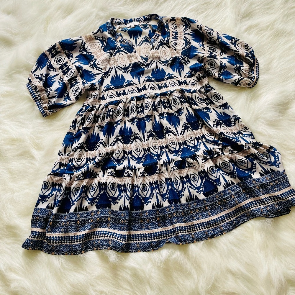 Umgee Boho Southwest Print Gauzy Spring dress